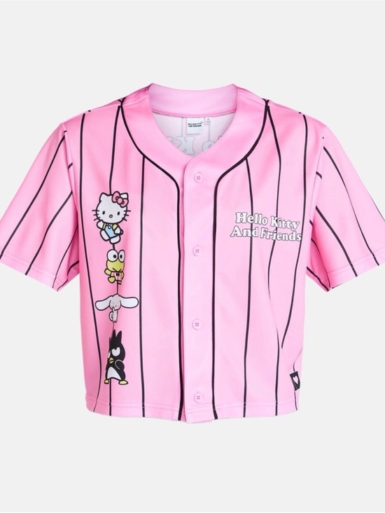 Sanrio Tops - Hello Kitty Sanrio Pink Pinstripe Hello Kitty & Friends Jersey Size XL NWT